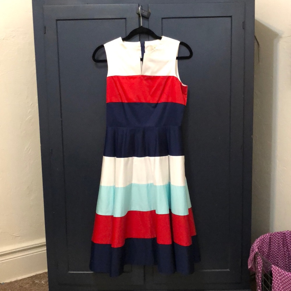 Kate Spade red, white and blue A line full dress